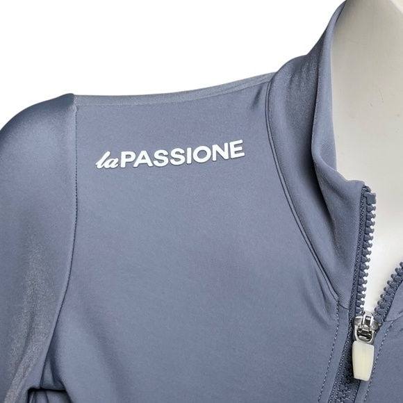 La Passione Full Zip Cycling Jacket Size Small Gray Fall \ Winter - Picture 2 of 8